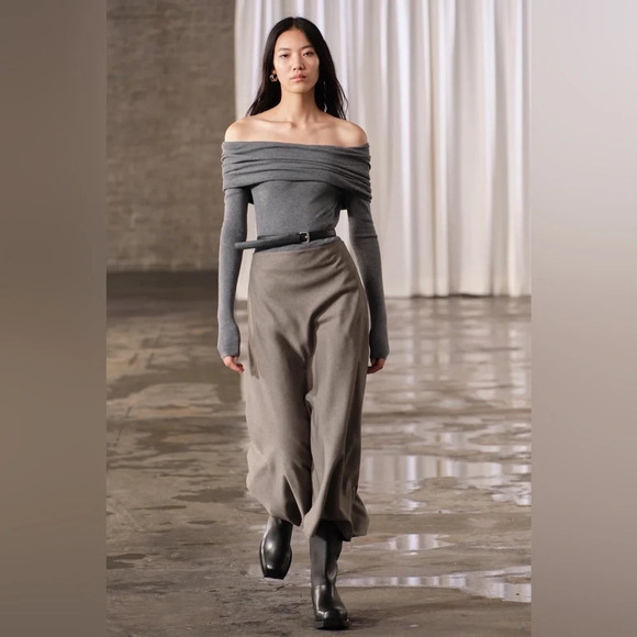 ZARA WOOL BIAS SKIRT - Picture 5 of 11